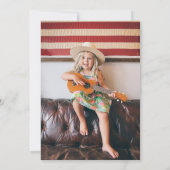 Meisje's 4e Verjaardagsfeestje Fotofeestje Kaart (Achterkant)