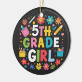 Meisjes 5e klas meisje 5e klas terug naar school keramisch ornament (Links)