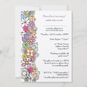 Meisjes 6th Birthday Party Custom Invitation Kaart (Achterkant)