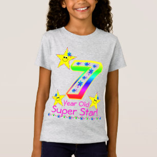 Meisjes 7 jaar oud superster Shirt