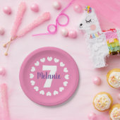 Meisjes 7e verjaardag borden met leeftijdsnummer papieren bordje (Feest)