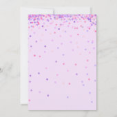 Meisjes 7e verjaardag Zevende verjaardag Confetti Kaart (Achterkant)