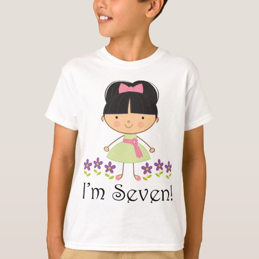 Meisjes 7th Birthday T-shirt (Voorkant)