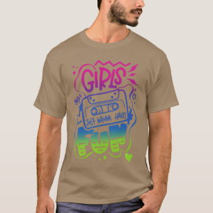MEISJES 80S WILLEN ALLEEN MAAR LOL hebben funny T-shirt