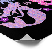 Meisjes 8e verjaardag Deze zeemeermin is 8 jaar ou Poster (Hoek)