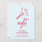 Meisjes 8e verjaardag Party uitnodiging (Voorkant)