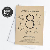 Meisjes 8e verjaardag Party uitnodiging