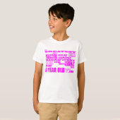 Meisjes 9e verjaardag : Roze groest 9 jaar oud T-shirt (Voorkant volledig)