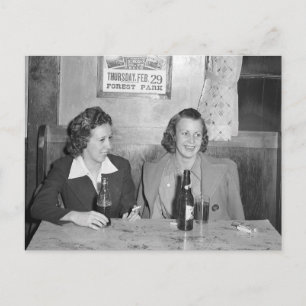 Meisjes aan de bar, 1940 briefkaart