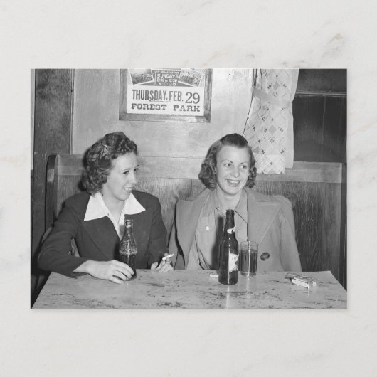Meisjes aan de bar, 1940 briefkaart (Voorkant)