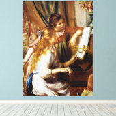 Meisjes aan de Piano Canvas Afdruk (Insitu (Houten vloer))