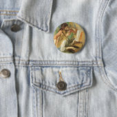 Meisjes aan de piano door Pierre Renoir Ronde Button 5,7 Cm (In situ)