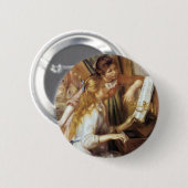 Meisjes aan de Piano Ronde Button 5,7 Cm (Voorkant /achterkant)