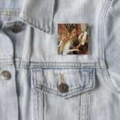 Meisjes aan de Piano Vierkante Button 5,1 Cm (In situ)