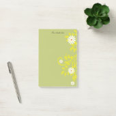 Meisjes aangepaste naam retro White Daisy om lijst Post-it® Notes (Kantoor)