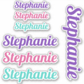 Meisjes Aangepaste naam Vinyl Decals Gepersonalise Sticker (Voorkant)