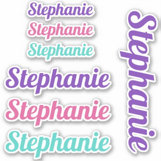 Meisjes Aangepaste naam Vinyl Decals Gepersonalise Sticker (Voorkant)