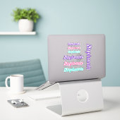 Meisjes Aangepaste naam Vinyl Decals Gepersonalise Sticker (Laptop op bureau)