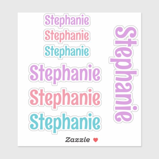 Meisjes Aangepaste naam Vinyl Decals Gepersonalise Sticker (Vel)