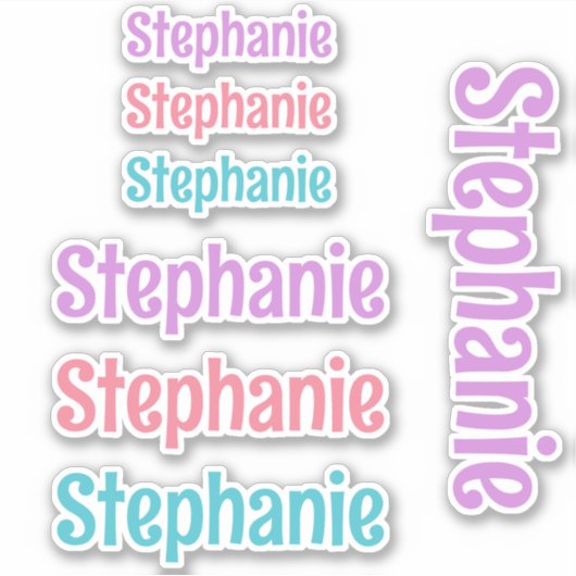 Meisjes Aangepaste naam Vinyl Decals Gepersonalise Sticker (Voorkant)
