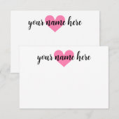 Meisjes — Aangepersonaliseerde hartritekaarten Bedankkaart (Voorkant / Achterkant)