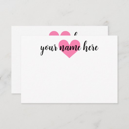 Meisjes — Aangepersonaliseerde hartritekaarten Bedankkaart (Voorkant / Achterkant)