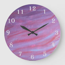 Meisjes Abstract | Feminine Pink Paars Cute Zebra Grote Klok