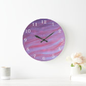 Meisjes Abstract | Feminine Pink Paars Cute Zebra Grote Klok (Huis)