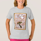 Meisjes abstracte bloemen T-shirt (Voorkant)