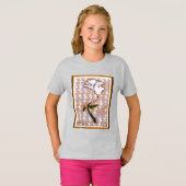 Meisjes abstracte bloemen T-shirt (Voorkant volledig)