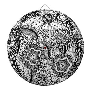Meisjes Abstracte Floral Dartbord
