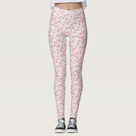 Meisjes Abstracte roze Leggings voor vrouwen (Voorkant)