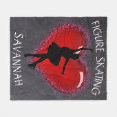 Meisjes Afbeelding Chalkboard Hart met naam Fleece Deken (Voorkant (Horizontaal))