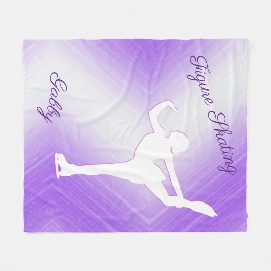 Meisjes Afbeelding Paars en wit Abstract Fleece Deken (Voorkant (Horizontaal))