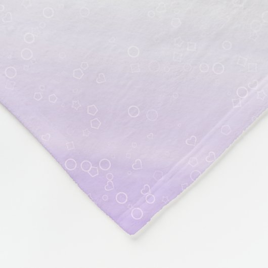 Meisjes Afbeelding Paars en wit Abstract Fleece Deken (Hoek)