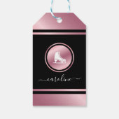 Meisjes Afbeelding Roos Gold Ice Schaatsen Kind Na Cadeaulabel (Achterkant)