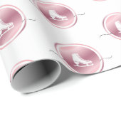 Meisjes Afbeelding Roos Gold Ice Schaatsen Kind Na Cadeaupapier (Rol Hoek)