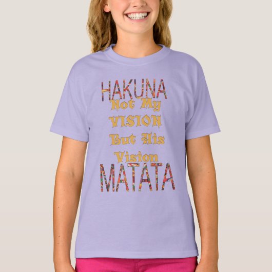 Meisjes-Afrikaanse kleuren Hakuna matata T-shirt (Voorkant)