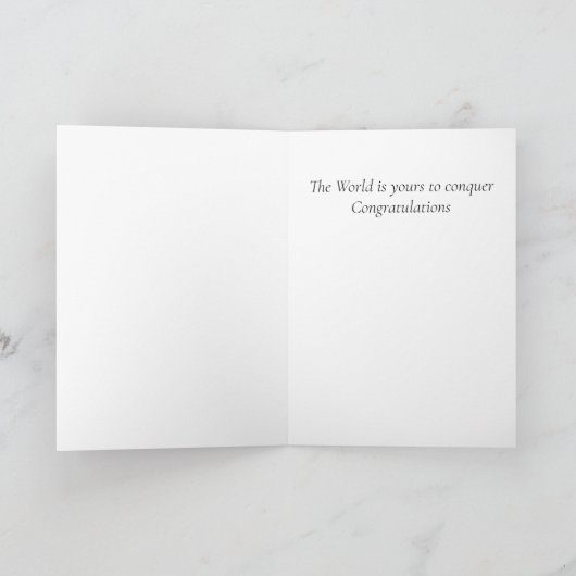 Meisjes Afstuderen Gefeliciteerd Kaart (Binnen)