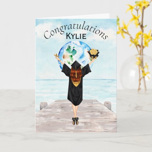 Meisjes Afstuderen Gefeliciteerd Kaart