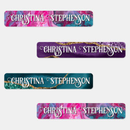 Meisjes Agate Marmeren School Naam Kinderopvang Labels