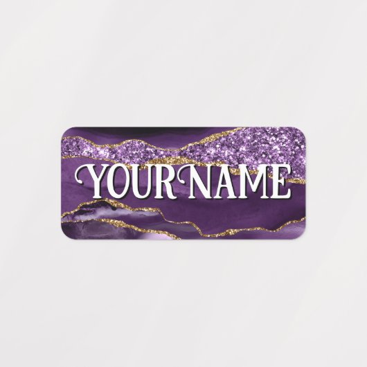 Meisjes Agate Marmeren School Naam Kinderopvang Labels (Design 2)