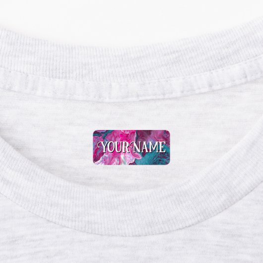 Meisjes Agate Marmeren School Naam Kinderopvang Labels (Aangebracht)