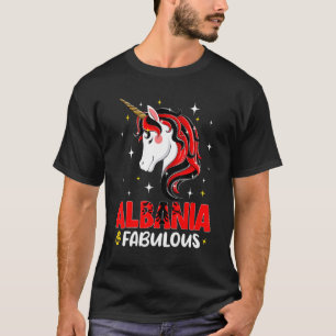 Meisjes Albanees Vlag Unicorn Vrouwen T-shirt