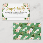 Meisjes Aloha Tropische Luier Raffle Behuizing Kaa Visitekaartje (Voorkant / Achterkant)