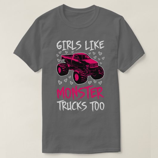 Meisjes als monsterwagens ook ik t-shirt (Design voorkant)