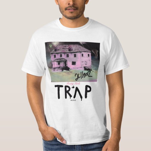  meisjes als Trap Music Album T-shirt (Voorkant)