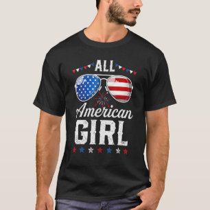 Meisjes Amerikaanse vlag Zonnebril 4th van juli Me T-shirt