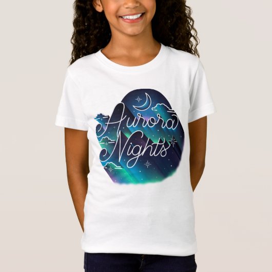 Meisjes Aurora Nights II T-Shirt / White (Voorkant)