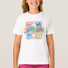 Meisjes Autisme Bewustzijn Puzzel Stuk Coquette T-shirt